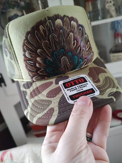 Feather Trucker Hats