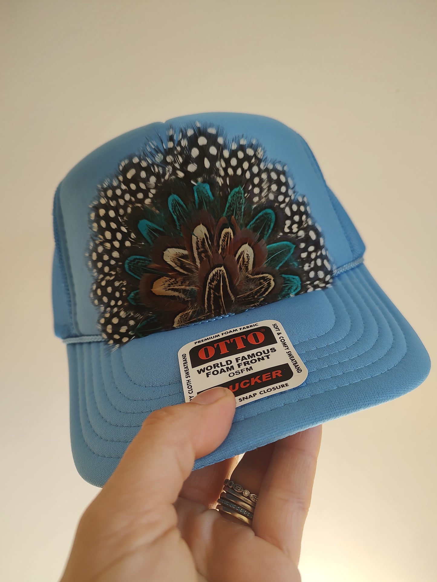 Feather Trucker Hats