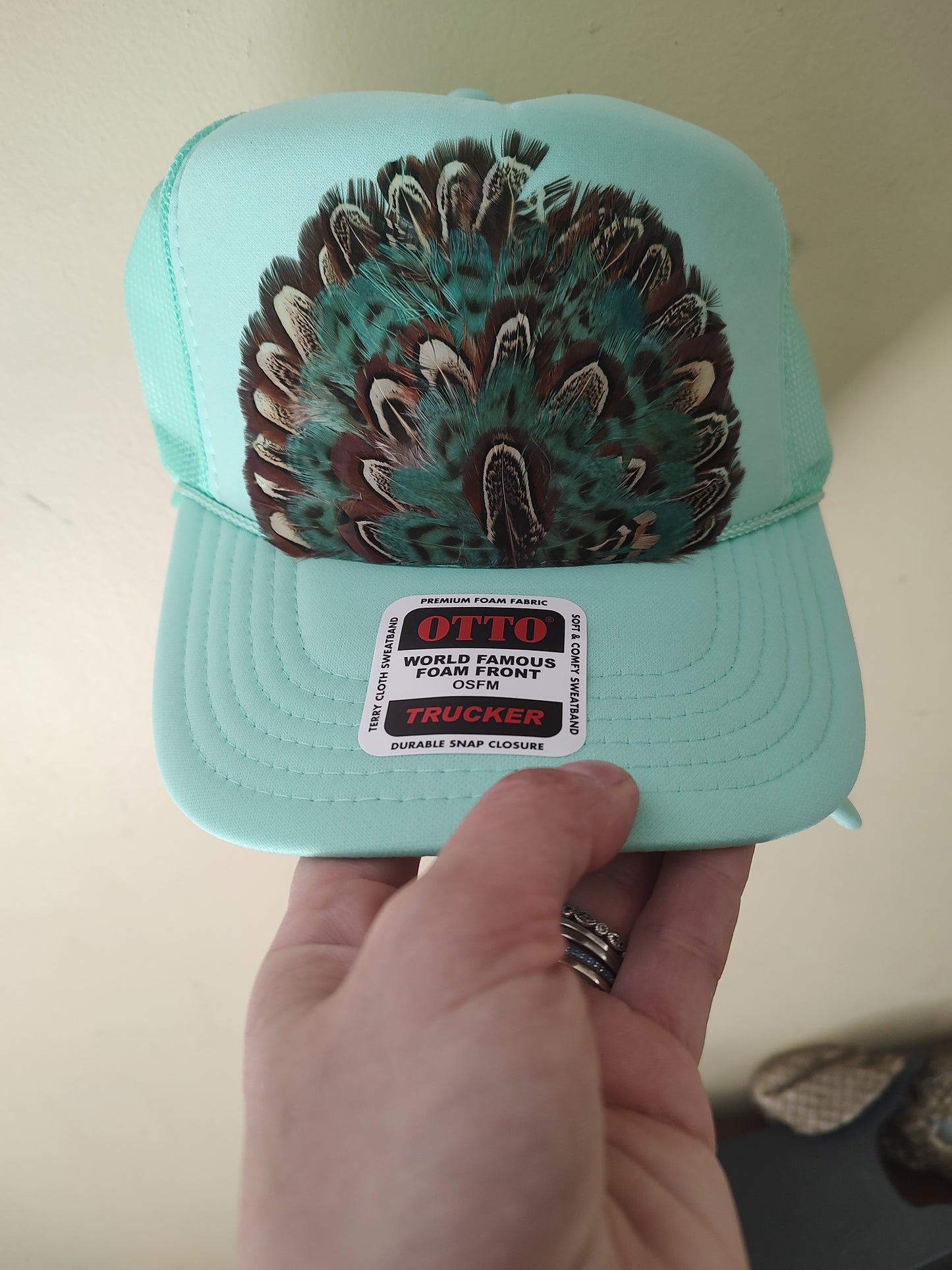 Feather Trucker Hats