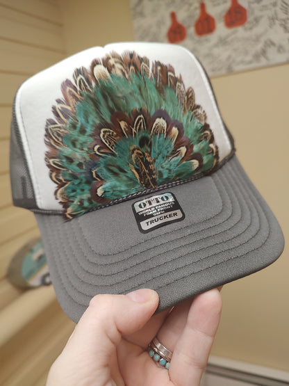 Feather Trucker Hats