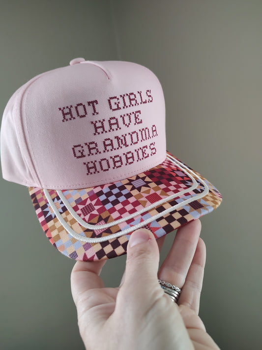 Hot Girls Have Grandma Hobbies Trucker Hat-preorder ships 6/14