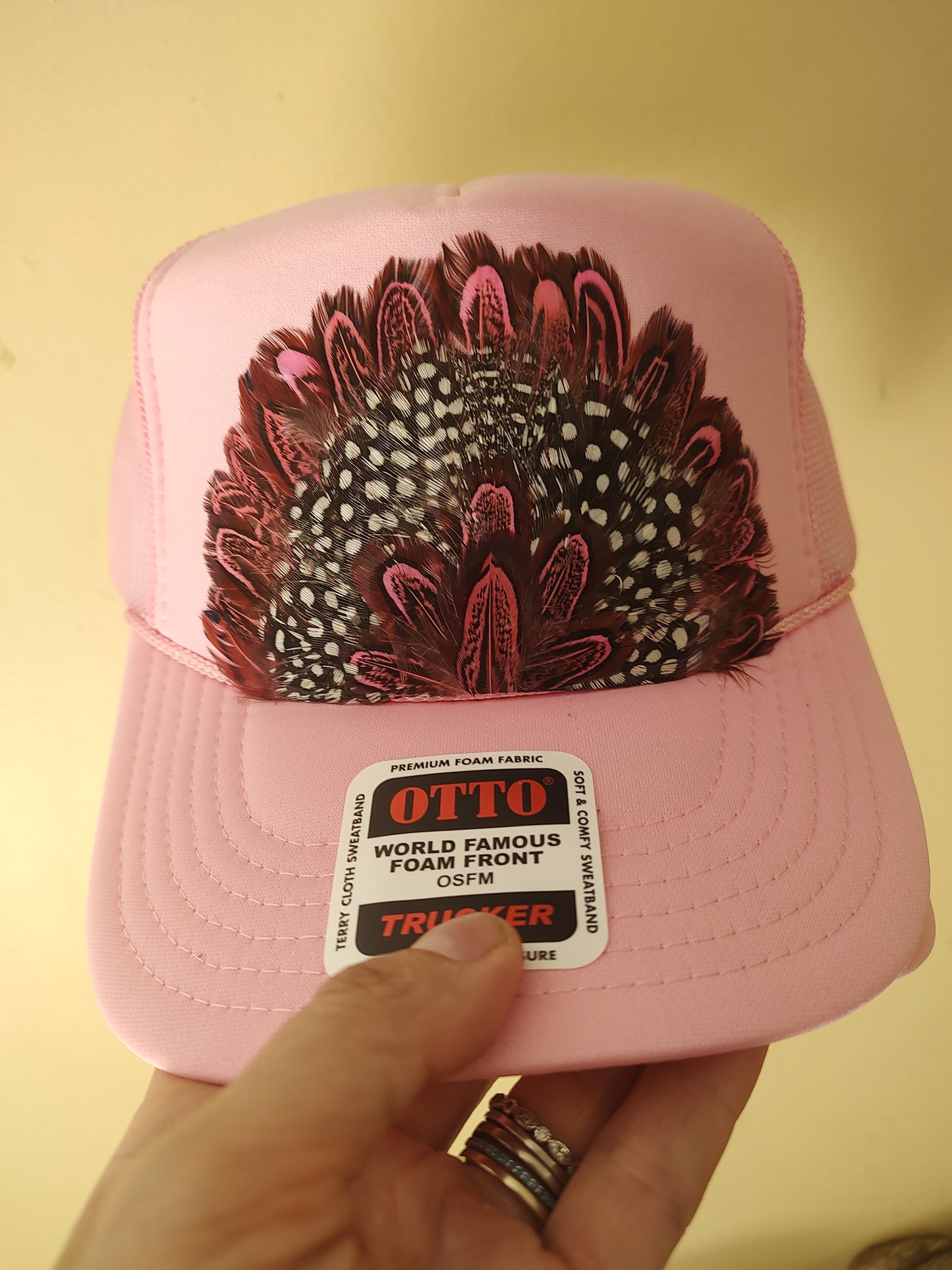 Feather Trucker Hats