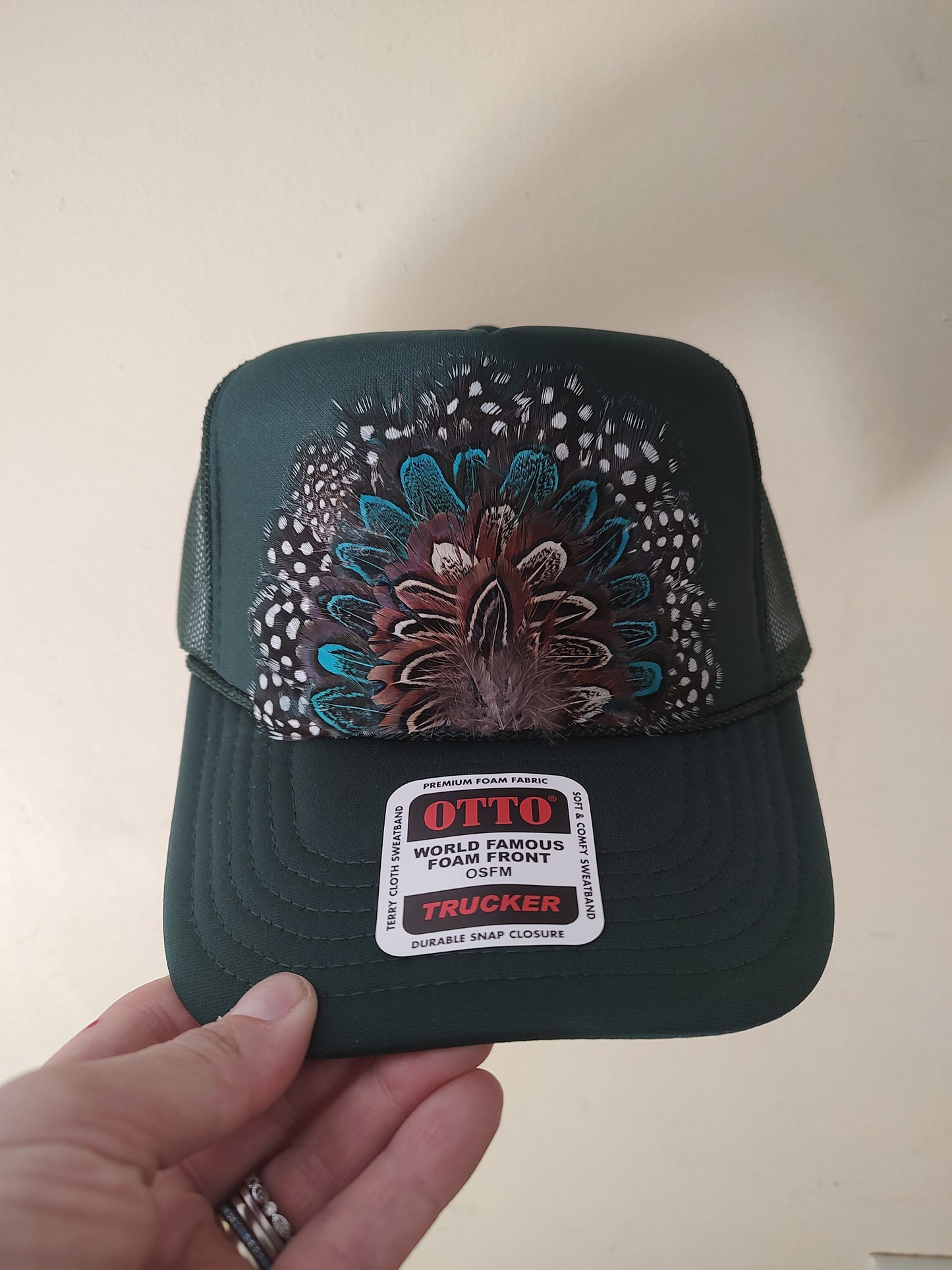 Feather Trucker Hats