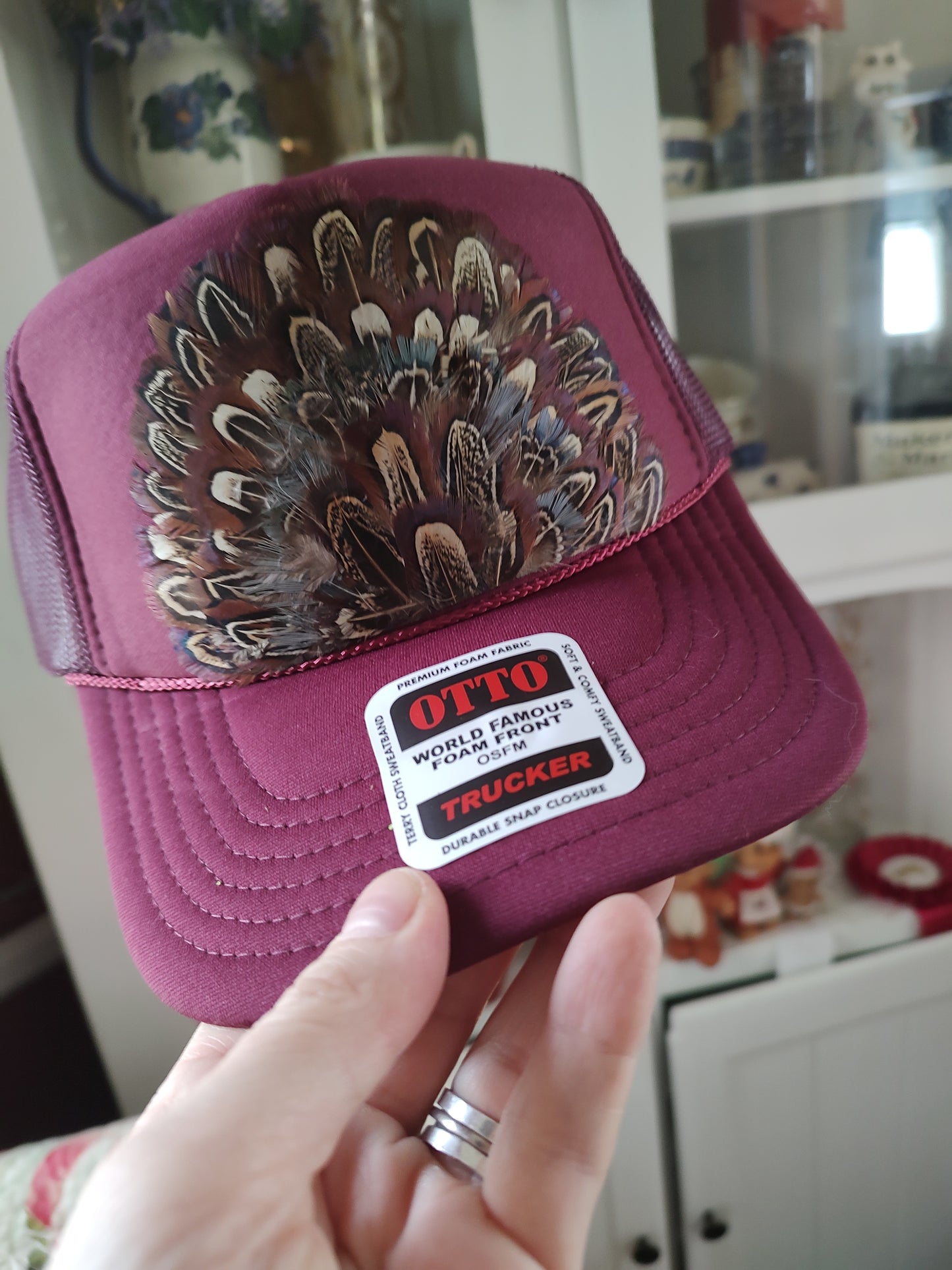 Feather Trucker Hats