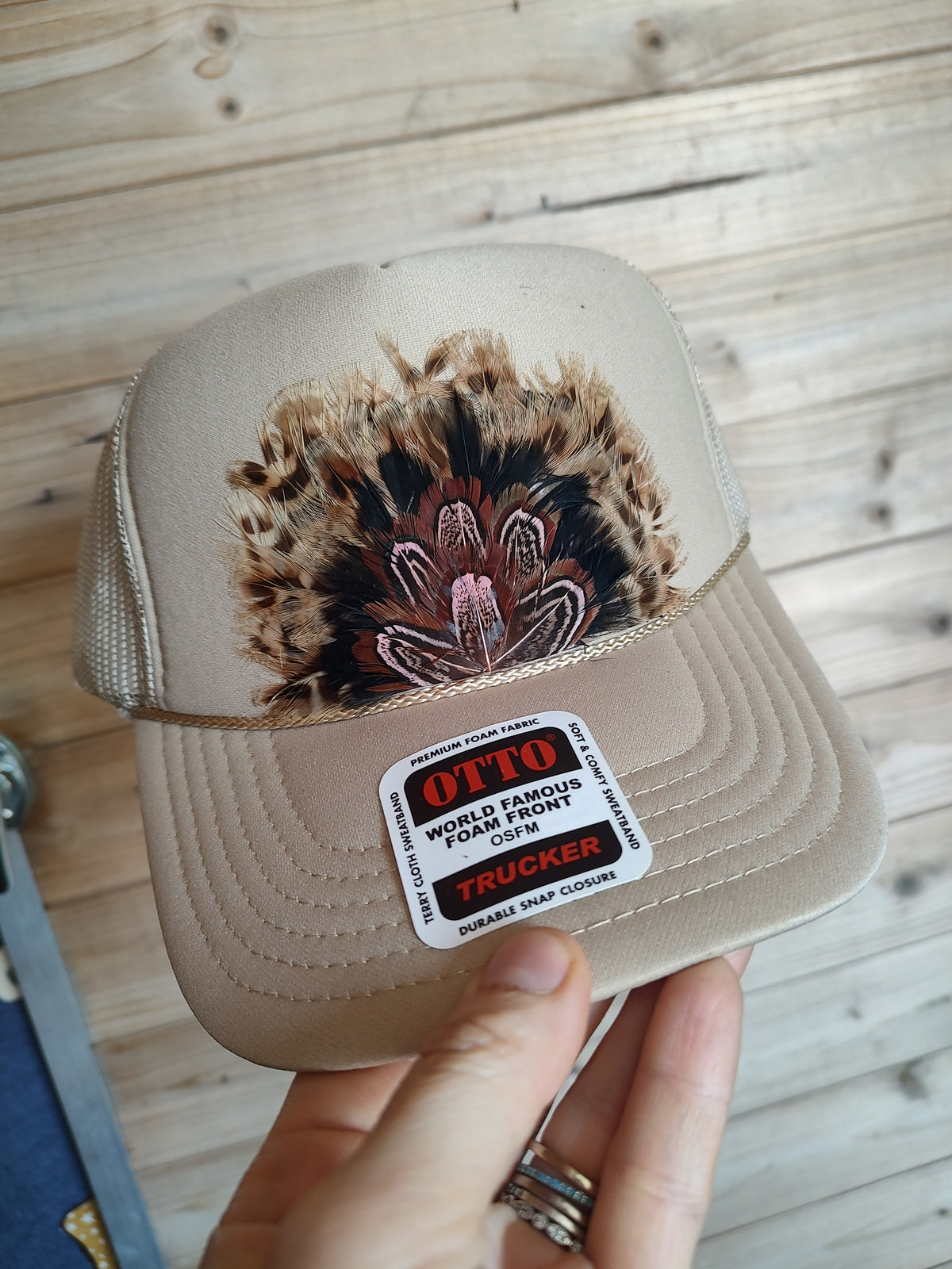 Feather Trucker Hats