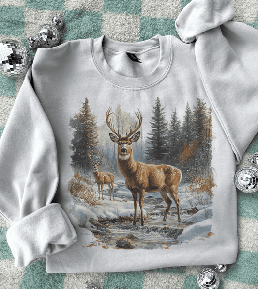 Retro Deer Pullover