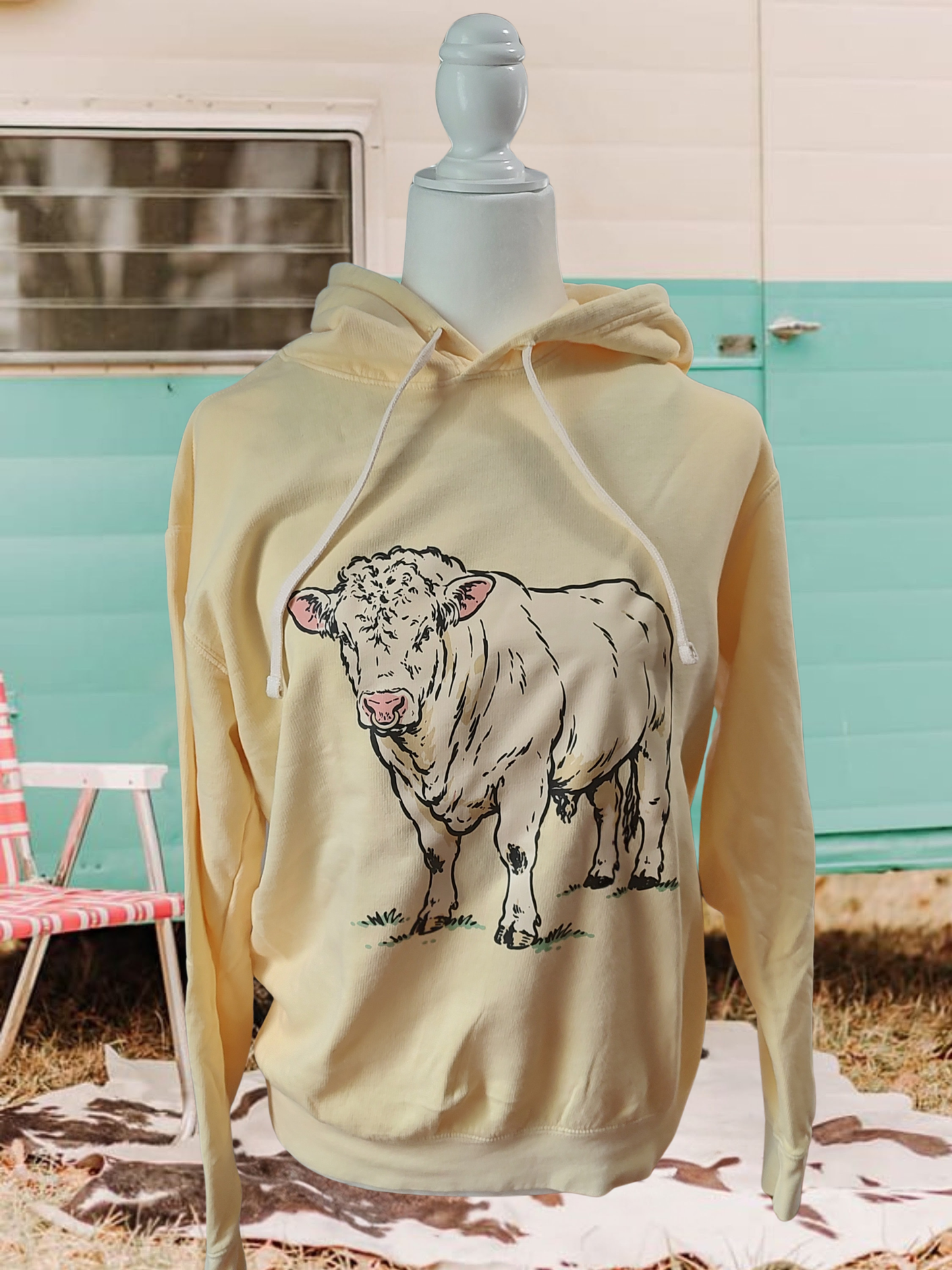 Charolais Bull Hooded Sweatshirt