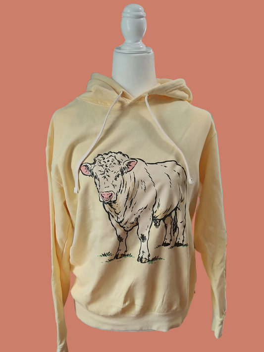 Charolais Bull Hooded Sweatshirt