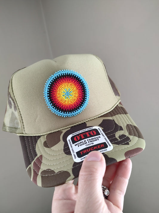 Camo Beaded Hat