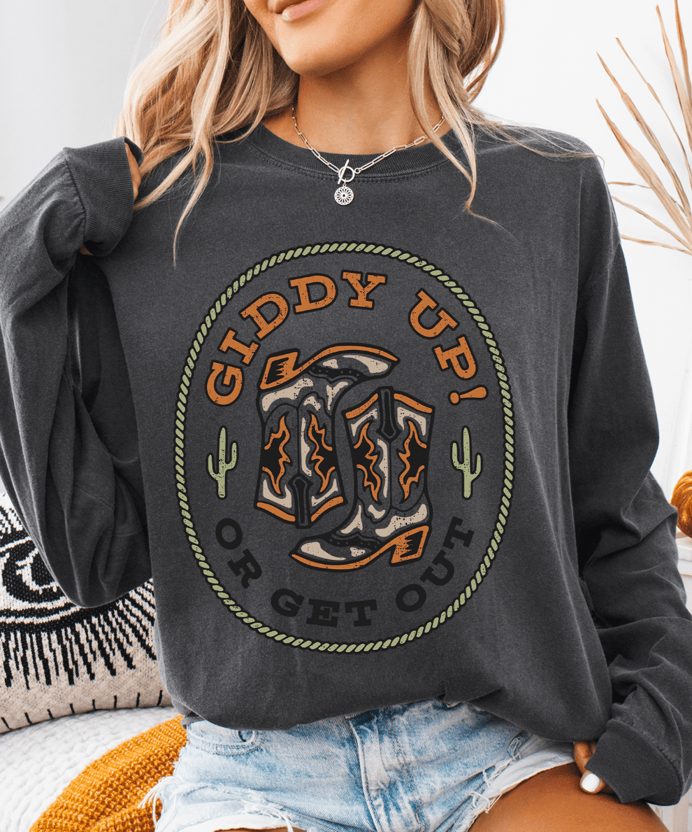 Giddy Up Long Sleeve Comfort Color
