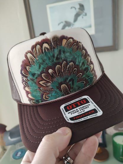 Feather Trucker Hats