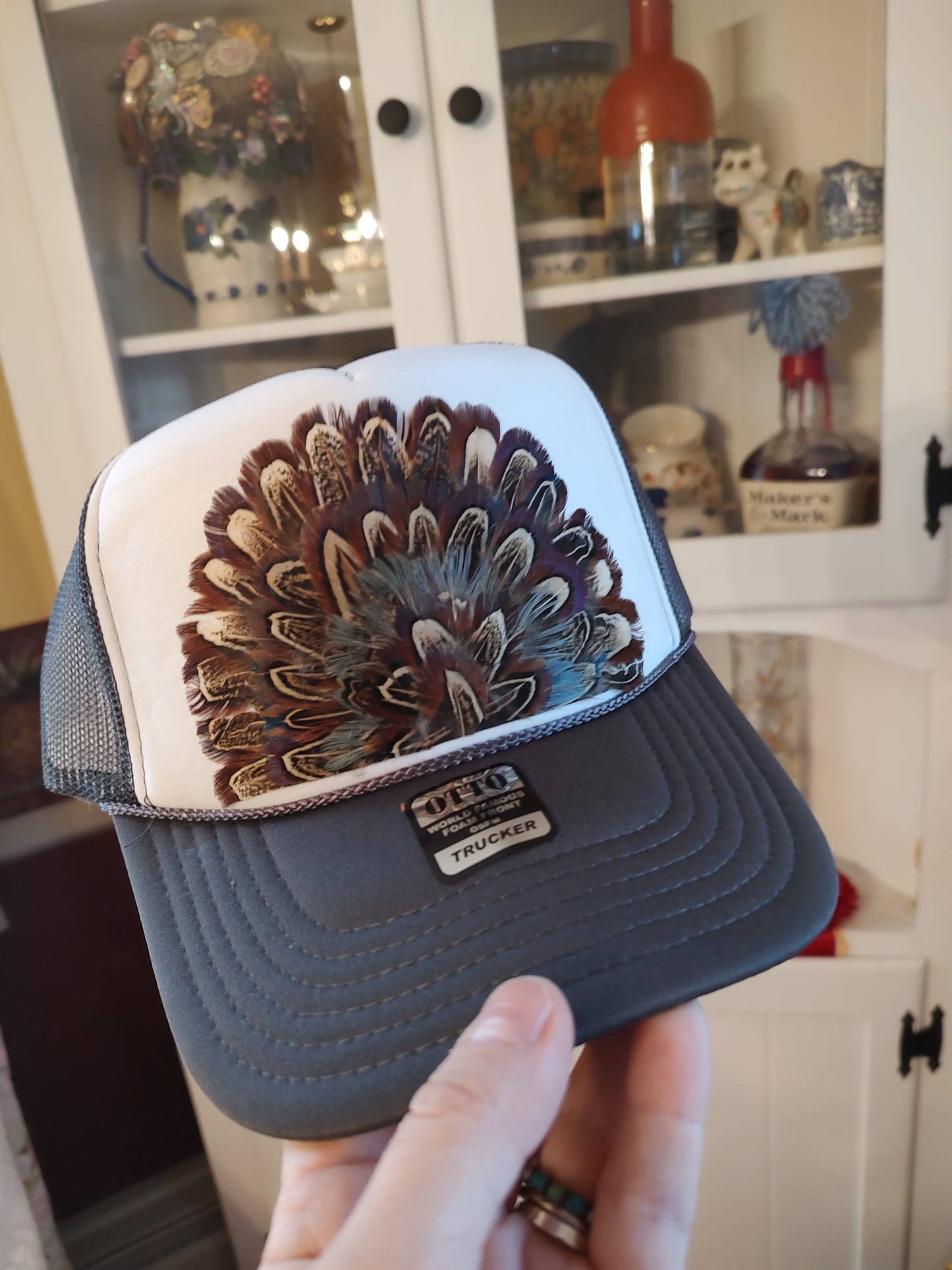 Feather Trucker Hats