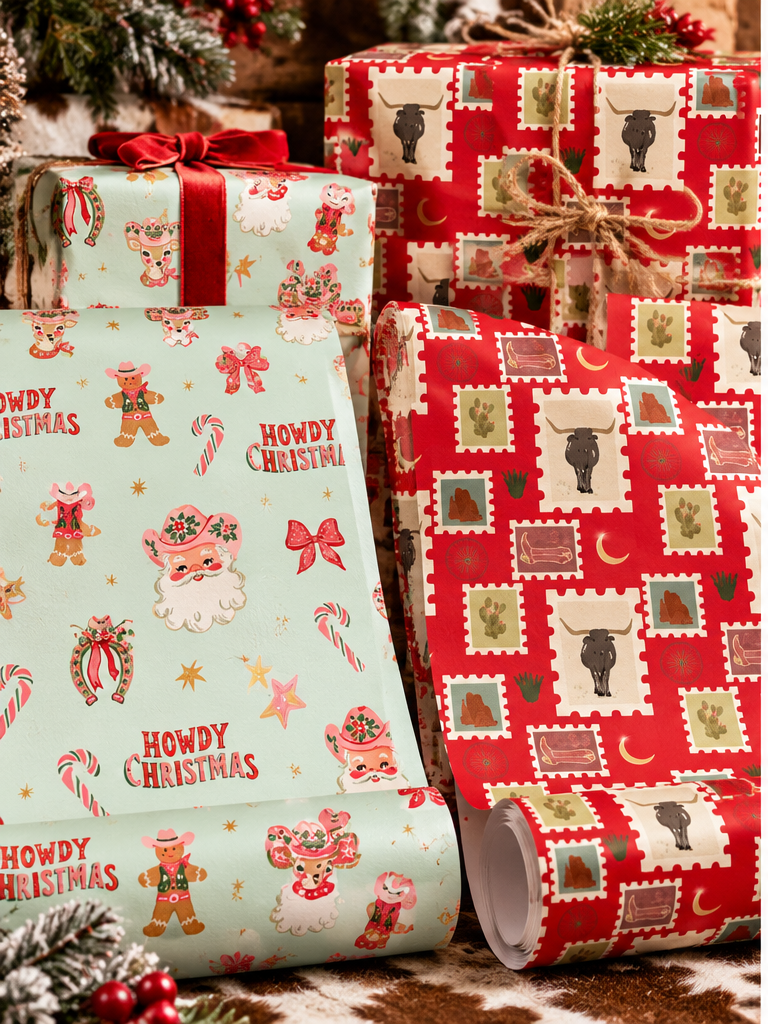 Howdy Christmas  Holiday Wrapping Paper