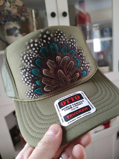 Feather Trucker Hats