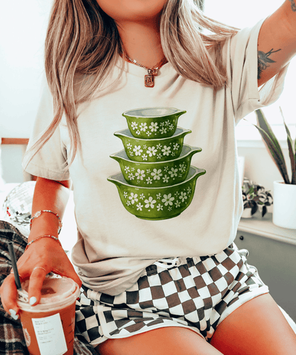 Vintage Green Bowl Stack - Tee or Sweatshirt