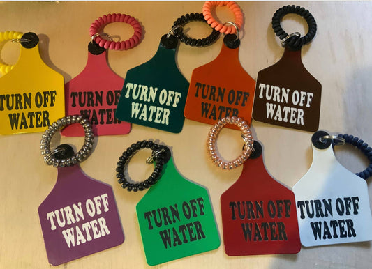 TURN THE WATER OFF KEYCHAINS