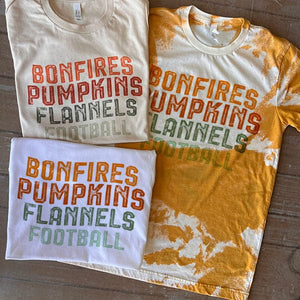 Bonfires pumpkins flannels football