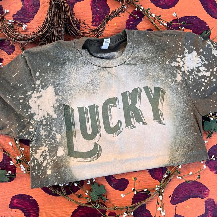 Lucky Text - On Bleached